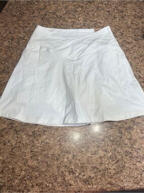 NWT PINK Victoria's Secret White High Waist V Crossover Skirt Skort Large